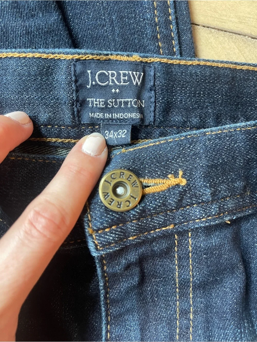 J.Crew The Sutton Straight Leg Jeans in Dark Blue
